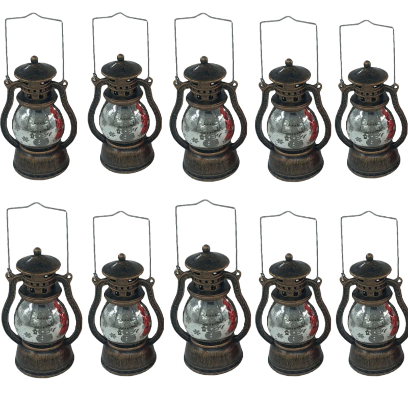 Felinar Decorativ HOZRO, cu Lumina LED Calda, 10 cm, Culoare Argintiu, Model 117-85 – Design Elegant, Perfect pentru Decor de Interior si Exterior, Baterii Incluse HOZRO