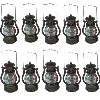 Felinar Decorativ HOZRO, cu Lumina LED Calda, 10 cm, Culoare Argintiu, Model 117-85 – Design Elegant, Perfect pentru Decor de Interior si Exterior, Baterii Incluse HOZRO