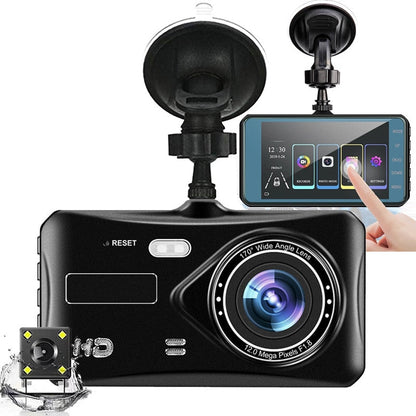 Camera Auto HOZRO® DVR, Dual Lens HD 1080p, dubla inregistrare fata si spate, camera de rezerva, ecran de 4 inch, inregistrare in bucla, detectarea miscarii, durabil HOZRO