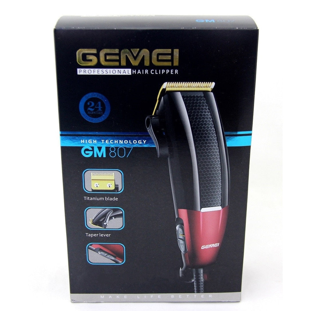 Aparat profesional de tuns HOZRO GM 807, 9 piese, alimentat la priza, lame din otel, silentios, 4 piepteni de fixare BESTSELLS