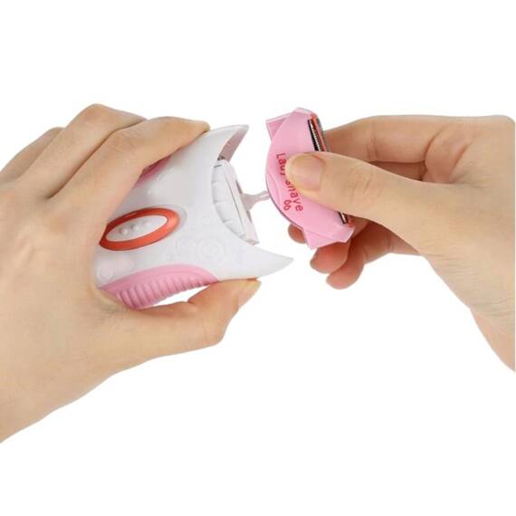 ✨ Piele netedă și catifelată timp de săptămâni! Epilator Electric Premium Hozro GM-3036, Fără Fir, 3 Viteze, Alb/Roz HOZRO