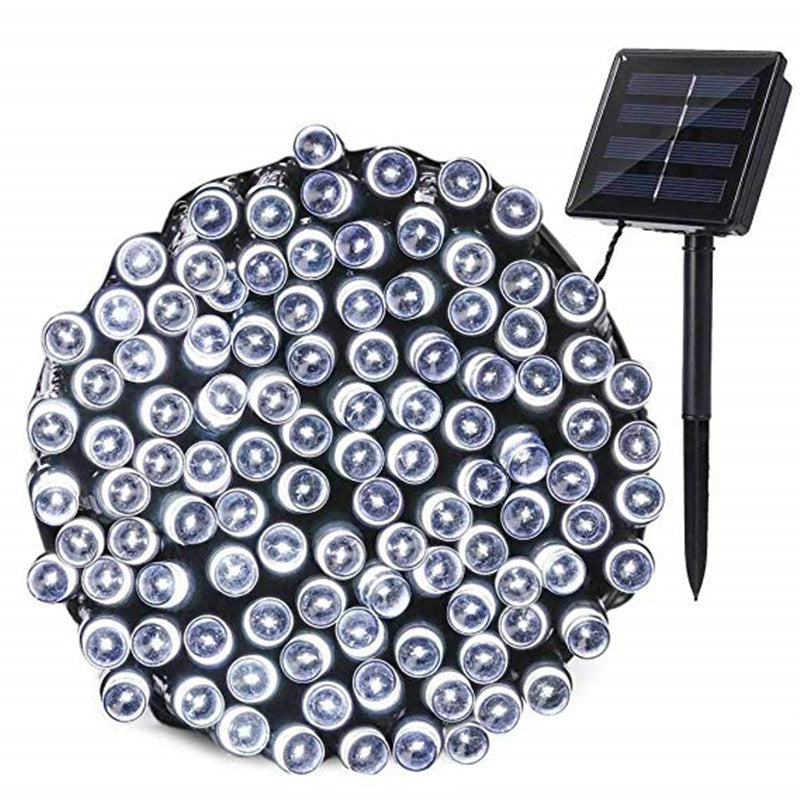 Instalatie cu Panou Solar de Craciun, HOZRO, 100 LED-uri, 10 Metri– Pentru Exterior si Interior, Economie de Energie si Atmosfera de Sarbatoare Magica HOZRO