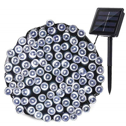 Instalatie cu Panou Solar de Craciun, HOZRO, 100 LED-uri, 10 Metri– Pentru Exterior si Interior, Economie de Energie si Atmosfera de Sarbatoare Magica HOZRO
