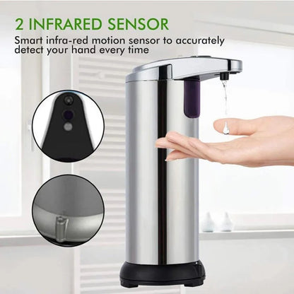 Dispenser electric de sapun lichid pe senzor, Inox