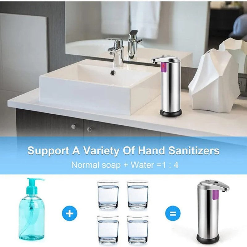 Dispenser electric de sapun lichid pe senzor, Inox
