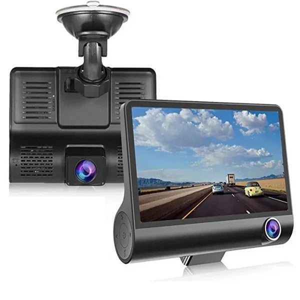 Camera Auto HOZRO, Dual-Zone Față și Spate, 4", Full HD, Ecran LED, Negru Siguranță maximă la volan și asistență completă la parcare! HOZRO