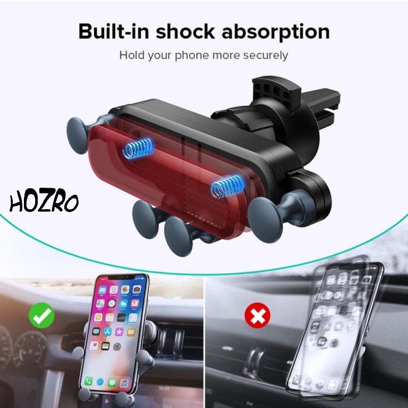 Suport Auto Telefon HOZRO, Gravity, pentru Clema de Ventilație Auto – Fixare Rapidă și Sigură, Design Elegant HOZRO
