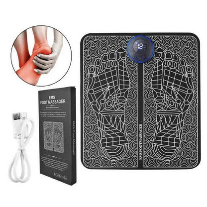 Covoras pentru masaj pentru picioare, EMS, 9 niveluri de intensitate, Negru BESTSELLS