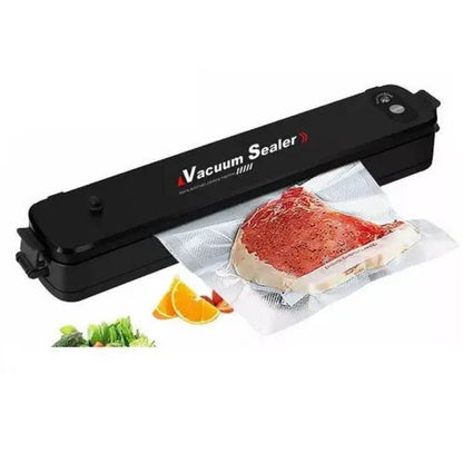 Aparat de vidat si sigilat HOZRO, cu vacuum, pentru carne, legume, fructe, include 10 pungi pentru vidat, negru