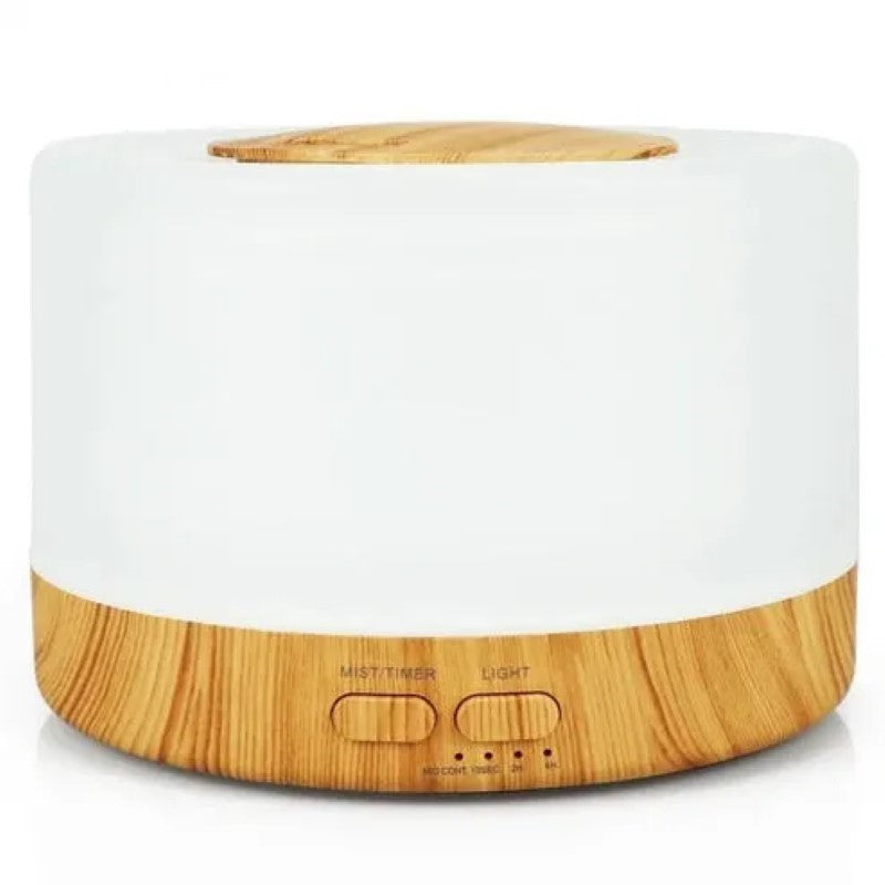 Umidificator de Aer HOZRO, cu Aromaterapie, Iluminare RGB, Portabil, Telecomandă, Rezervor 700ml, Culoare Stejar Deschis! 🌿