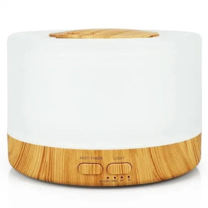 Umidificator de Aer HOZRO, cu Aromaterapie, Iluminare RGB, Portabil, Telecomandă, Rezervor 700ml, Culoare Stejar Deschis! 🌿